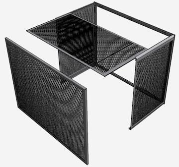 Beschermkooi Large Black - 1450x1150x650mm
